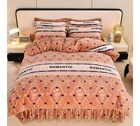 Printed Duvet Cover Soft Plush Quilt Covers Single Double Queen Super King Comforter Cover Bedroom Bedding Decor, Breathable, Washable, For Fall Winter(Pillow Cover: 48x74cm,A)