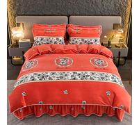 Printed Duvet Cover Soft Plush Quilt Covers Single Double Queen Super King Comforter Cover Bedroom Bedding Decor, Breathable, Washable, For Fall Winter(150x200cm,Q)