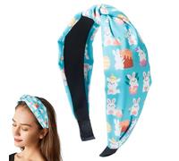Printed Easter Headband | Women's Easter Printed Headbands Decor | Bright Colors Easter Egg Bunny Headband for Dances, Parties, Weddings, Vacations, Datings, and Trips