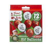 PRINTED ELF BALLOONS 10" PACK OF 12