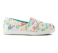 Printed Espadrilles for Girls Toms Classic Blanc 30