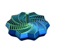 Printed Expanded Sensory Fidgetstar, 3D Brain Teaser, 8.8x8.8x4.8cm, Optical Illusion Fidget, Printed Desk Toy, Stress Relief, For Kids Teens Office Home Travel Fun