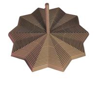 Printed Expanded Sensory Star, 3D Printed Fidget Star Toy, Expanding Fractal Spinner with Handle, Fidget Star, Sensory Focus Aid for Stress Relief, Emotional Relaxation Toy for Study (Brown, M)