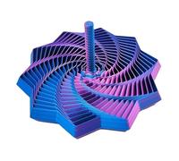 Printed Expanded Sensory Star, 3D Printed Fidget Star Toy, Expanding Fractal Spinner with Handle for Stress Relief, Great Christmas & Birthday Gifts for Adults & Kids, Sensory Focus Aid (9cm-B)