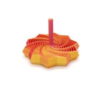 Printed Expanded Sensory Star, 3D Printed Fidget Star Toy, Expanding Fractal Spinner with Handle for Stress Relief, Emotional Relaxation Toy, Fidget Stars for Office, Study (Red-gold gradient, S)