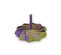 Printed Expanded Sensory Star, Multi-Faceted Stress Relief Fidget Toy, Push Play Spinner, Senssory Whirling Spiral Desk Portable Fingertip For Adults Kids Teens,Travel Holiday (YE-L)