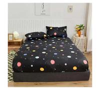 Printed Fitted Sheet White Marble Print Fitted Sheet - Elastic Edges For Single/Queen/King Size, All-Around Double Bed Cover(5,2 Pillowcase48x74cm)