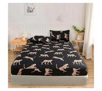 Printed Fitted Sheet White Marble Print Fitted Sheet - Elastic Edges For Single/Queen/King Size, All-Around Double Bed Cover(6,120x200x25cm 1pc)
