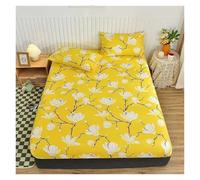 Printed Fitted Sheet White Marble Print Fitted Sheet - Elastic Edges For Single/Queen/King Size, All-Around Double Bed Cover(11,90x200x25cm 1pc)