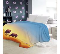 Printed Fleece Throw Blanket Super King Golden Grass Elephant Soft Warm Microfiber Printed blanket Gold Cute Decor Throw Blanket Bedding for Bed Couch