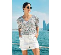 Printed Flute Sleeve Blouse Enorsia White 10