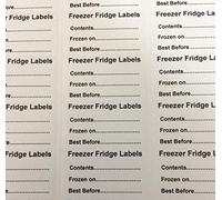 Printed Food Freezer Labels Hi Tac Stickers for Meat, Fish, Vegetables, Fruit (White)