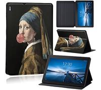 Printed funny pattern PU Leather Ultra Slim Lightweight Flip Stand Smart Tablet Cover Case for Lenovo Smart Tab M10 FHD Plus (Lenovo Smart Tab M10 FHD Plus, funny painting sample8)
