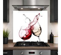 Printed Glass Kitchen Splashback - 6mm Toughened Heat-Resistant Safety Glass, Polished Edges, Hob & Cooker Wall Protector - Design 2002, 100cm (w) x 55cm (h)