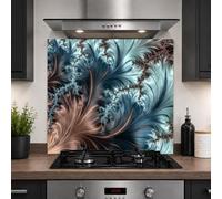 Printed Glass Kitchen Splashback - 6mm Toughened Heat-Resistant Safety Glass, Polished Edges, Hob & Cooker Wall Protector - Design 2010, 60cm (w) x 55cm (h)
