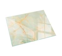 Printed Glass Stove Floor Protector | Tempered Hearth Plate | Heat Resistant Fireplace Base Panel | Decorative Spark Shield for Log Burner - 120x80cm (47.2×31.5 inch) - Abstract marble pattern