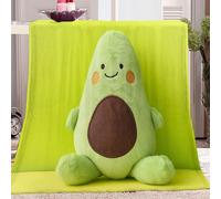 Printed Green Blanket, Soft Fleece Flannel Throw Blanket Lightweight Cute Comfy Warm Cute avocado toy plush toy Bed Blankets for Couch Sofa Bed Office 50 x 60 inch
