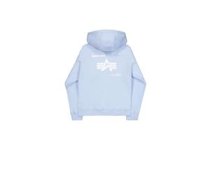 Printed hooded sweatshirt on the back Alpha Industries Label Bleu 2XL