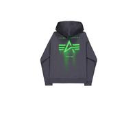 Alpha Industries Spray Print Hoodie for Men Size XS - vintage grey