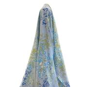 Printed Italian Silk Crepe Fabric, 150cm Wide, 3 Metre Length, Non See-Through, for Dressmaking