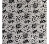 Printed Jersey Knit Stretch Fabric Material - Shrek Graffiti Green Dude, 1Mtr 100cm x 150cm