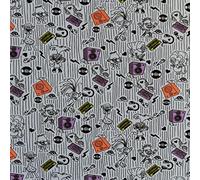 Printed Jersey Knit Stretch Fabric Material - Trolls Punk Party Blue, 1Mtr 100cm x 150cm