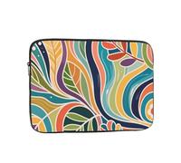 Printed Laptop Sleeve 10-17 Inch, Shockproof Protective Cover, Universal Fit for MacBook/Tablet (Minimalist Lines F,15 inches)