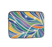 Printed Laptop Sleeve 10-17 Inch, Shockproof Protective Cover, Universal Fit for MacBook/Tablet (Minimalist Lines M,10 inches)