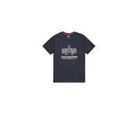 Alpha Industries Men's Logo Print T-Shirt, Navy, XL