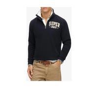 Printed Long Sleeve Cotton Sweatshirt- male- Superdry- Zip-throughs- Blue- M- Sweatshirts & Hoodies M