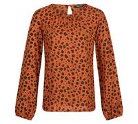 Printed long-sleeved blouse for women Regatta Hadria Orange 40