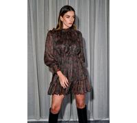 Printed Metallic Open Back Mini Dress Finding Friday Multi 12
