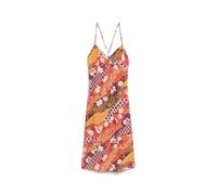 Printed midi slip dress for women Superdry Rouge XS