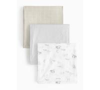 Printed Muslin Cloths 3 Pack One Size