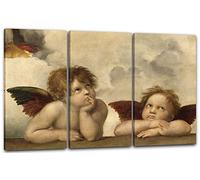 Printed Paintings Canvas Print 3 parts(120x80cm): Raphael - Sistine Madonna, two angels