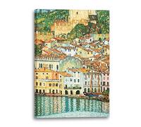 Printed Paintings Canvas Print (60x80cm): Gustav Klimt - Malcesine on Lake Garda (Malcesine am Ga