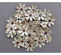 Printed Paper Flowers Small Assorted Craft (Pack of 50)