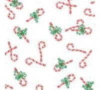 Printed Patterned Tissue Wrapping Paper Candy Canes Christmas Luxury 5 Sheets