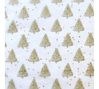 Printed Patterned Tissue Wrapping Paper Gold Pearl Trees Christmas Luxury 5 Sheets