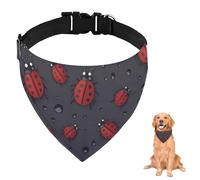 Printed Pet Bandana With Bold Black Spot Ladybug For Large Dogs Medium Dogs Small Washable Adjustable Dog Scarf Reusable Dog Neckerchief Accessories Grooming Parties And Daily Wear