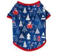 Printed Pet T-Shirt, Gift, Breathable Pet, Christmas tree S | Easy to Wear Printed Breathable Puppy Shirts for Small Dogs, Pet Gift, Cosplay for Christmas Theme
