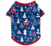 Printed Pet T-Shirt, Gift, Breathable Pet, Christmas tree XS | Easy to Wear Printed Breathable Puppy Shirts for Small Dogs, Pet Gift, Cosplay for Christmas Theme