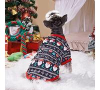 Printed Pet T-Shirt, Gift, Breathable Pet, HOHO L | Easy to Wear Printed Breathable Puppy Shirts for Small Dogs, Pet Gift, Cosplay for Christmas Theme