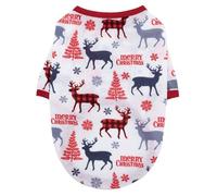 Printed Pet T-Shirt, Gift, Breathable Pet, Merry Christmas L | Easy to Wear Printed Breathable Puppy Shirts for Small Dogs, Pet Gift, Cosplay for Christmas Theme