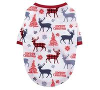 Printed Pet T-Shirt, Gift, Breathable Pet, Merry Christmas S | Easy to Wear Printed Breathable Puppy Shirts for Small Dogs, Pet Gift, Cosplay for Christmas Theme