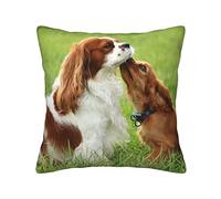 Printed Pillowcases Cavalier King Charles Spaniel Square Pillowcase Plush Cushion Cover 45x45cm