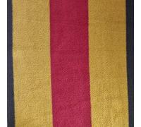 Printed Polar Fleece Fabric Material - Gold RED Stripes, 1Mtr 150cmx100cm
