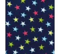 Printed Polar Fleece Fabric Material - Multi Stars Navy, 1Mtr 150cmx100cm