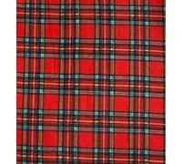 Printed Polar Fleece Fabric Material - RED Tartan, 1Mtr 150cmx100cm