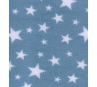 Printed Polar Fleece Fabric Material - Stars Blue, 1Mtr 150cmx100cm